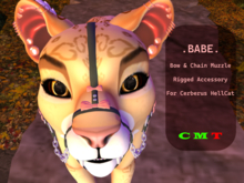 .Babe. Bow & Chain Muzzle for HellCat