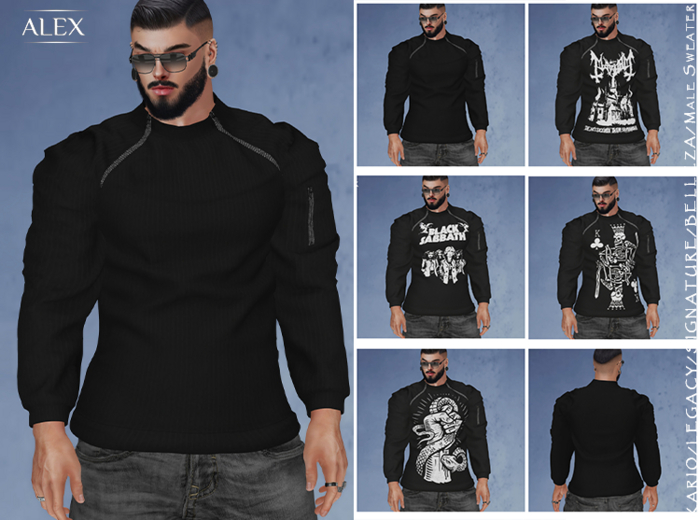 *ATLAS* INITHIUM KARIO/LEGACY/SIGNATURE/BELLEZA Male Sweater BLACK PACK