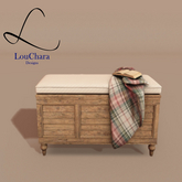 LouChara Farmhouse Christmas Ottoman 