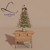 LouChara Farmhouse Christmas Nightstand 