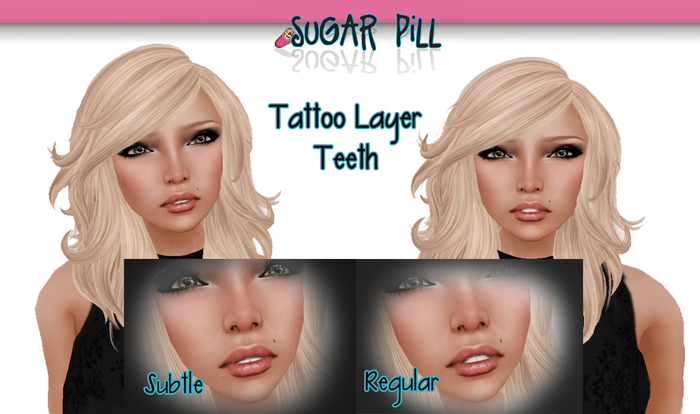 Sugar Pill Teeth Tattoo