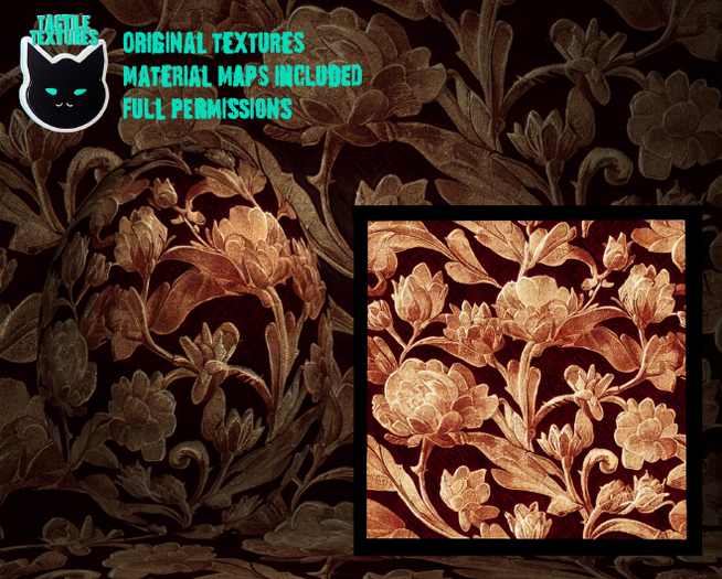 ::T:: Materials Texture: Wood Carvings Single 7 (Flowers)