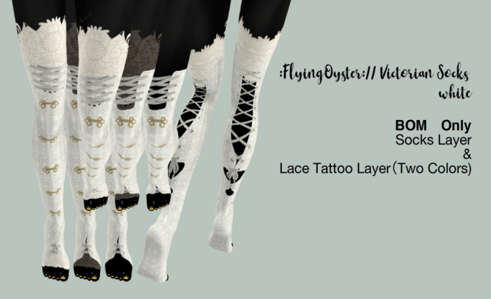:FlyingOyster:// Victorian Socks white (add