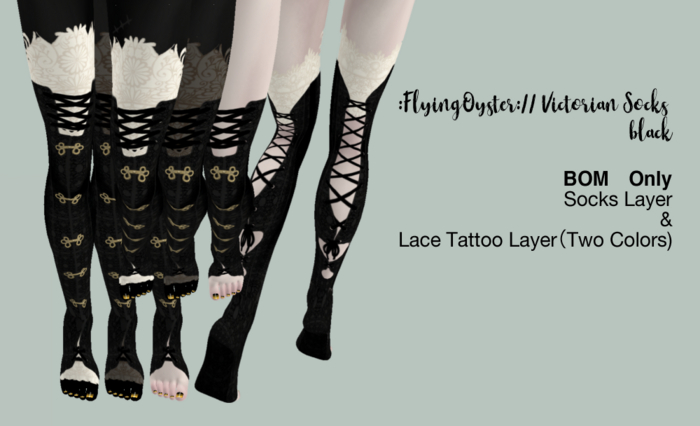 :FlyingOyster:// Victorian Socks black (add