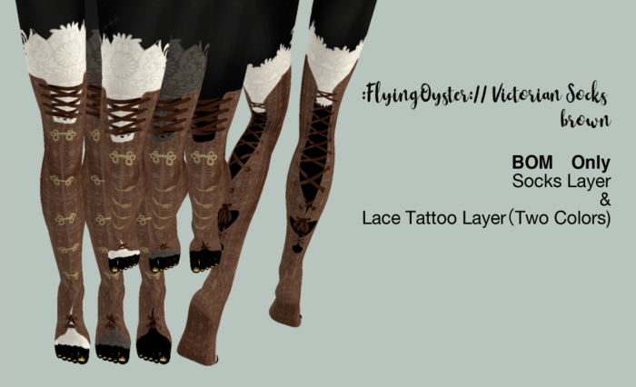 :FlyingOyster:// Victorian Socks brown (add