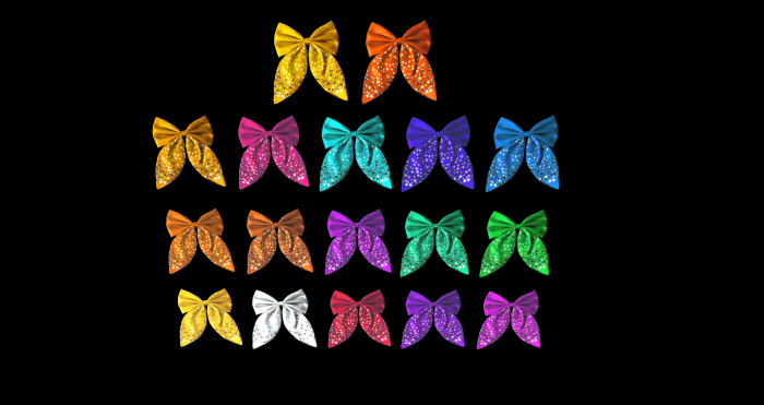 Alpha texured christmas bows F/P