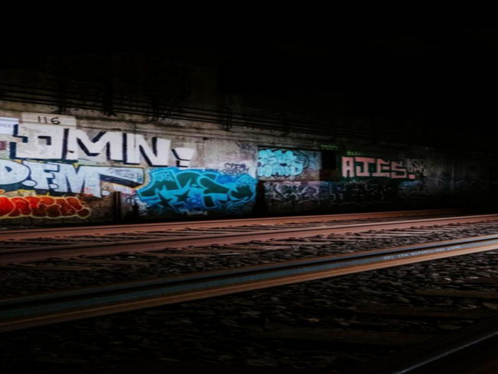 Graffiti Train Tracks Texture