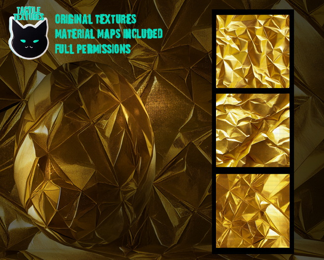 ::T:: Materials Texture: Gold, Creased Foil Set 1-3 (10% off)