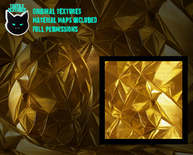 ::T:: Materials Texture: Gold, Creased Foil 3 