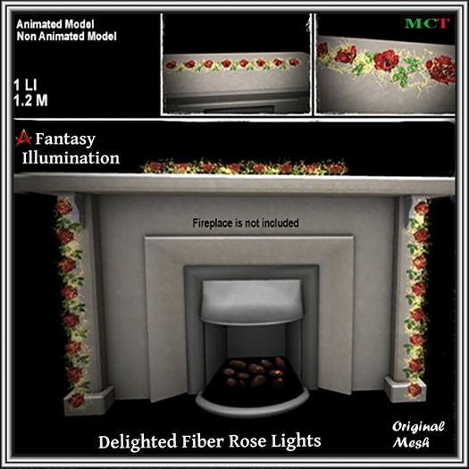 FCBTS - Mesh Delighted Fiber Rose Lights CB
