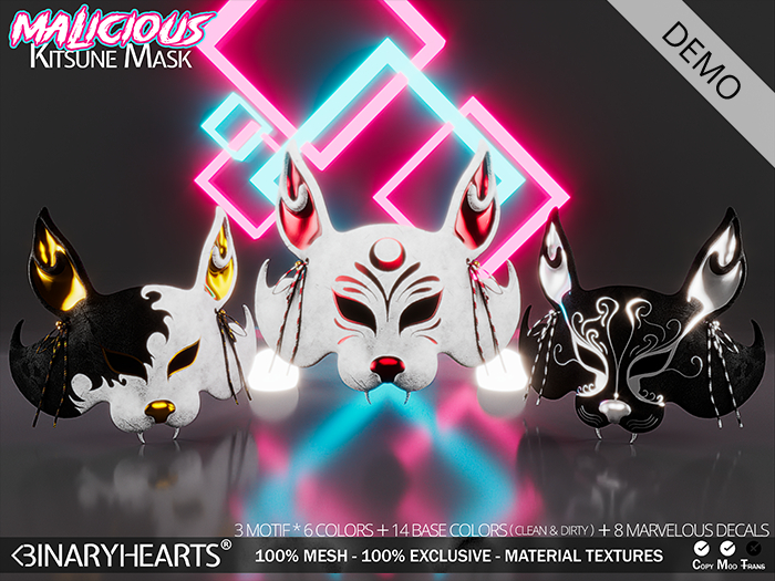Malicious Kitsune Mask (DEMO) - <3H - BINARYHEARTS