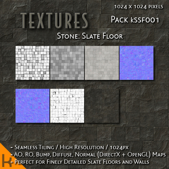 Second Life Marketplace - [kSSF001] 1024px Seamless Gray Brown Slate ...