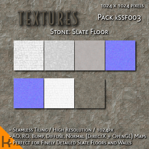 Second Life Marketplace - [kSSF003] 1024px Seamless Pale Gray Slate ...