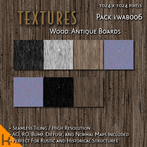 Second Life Marketplace - [kWAB006] 1024px Seamless Rustic Wood Panel ...