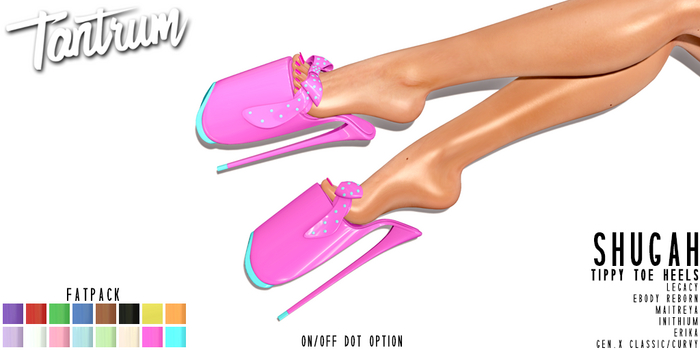 Tantrum - Shugah Tippy Toe Heels - Fatpack 