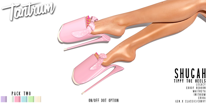 Tantrum - Shugah Tippy Toe Heels - Pack Two 