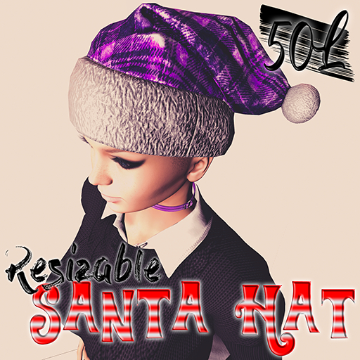 Santa Hat Plaid Purple