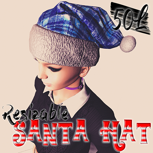 Santa Hat Plaid Blue