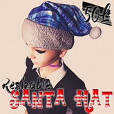 Santa Hat Plaid Blue