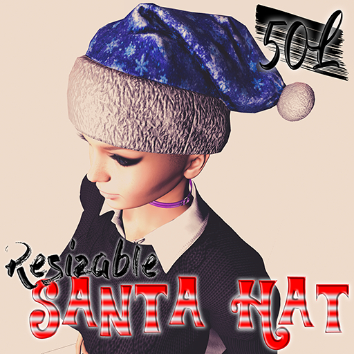 Santa Hat Snowflakes Blue