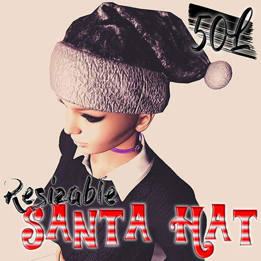 Santa Hat Snowflakes Black