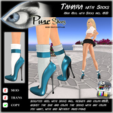 << PURE >> Pure Shoes - Tamara with Socks in Aqua [inworld price 99L$]