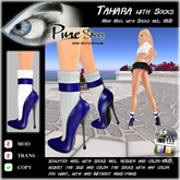 << PURE >> Pure Shoes - Tamara with Socks in Blue [inworld price 99L$]
