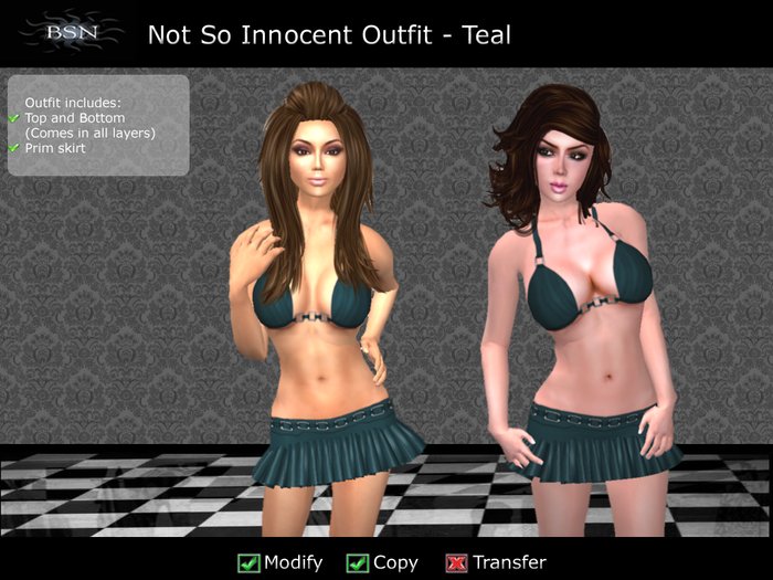 BSN Not So Innocent Outfit - Teal