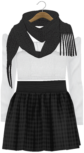 {Lula Belle} Elsa Dress and Scarf - Coal {boxed}