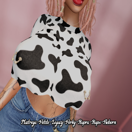 -UC- Thickums Crop Top (Cow)
