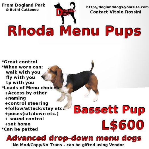 Bassett - Rhoda Menu Pup (Boxed)