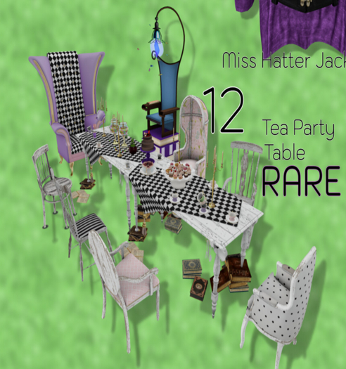 12 - RARE - Miss Hatter - Tea Party Table