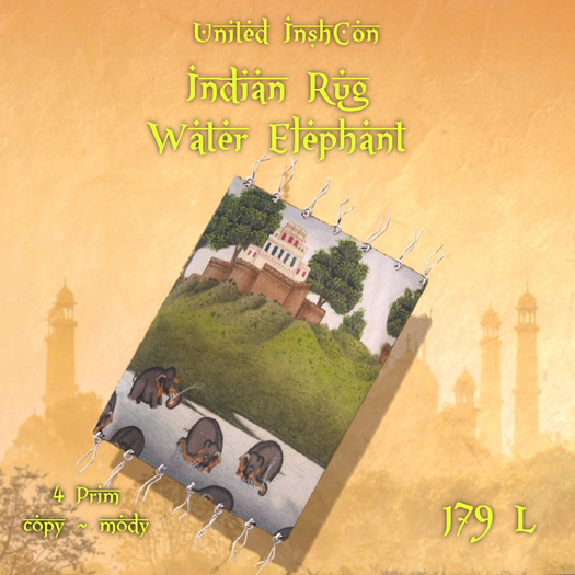 *UI* Indian Rug Water Elephant v