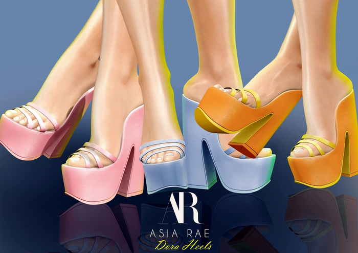 {Asia Rae} Dora Heels {FATPACK}