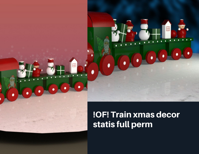 !OF! Train xmas decor statis full perm