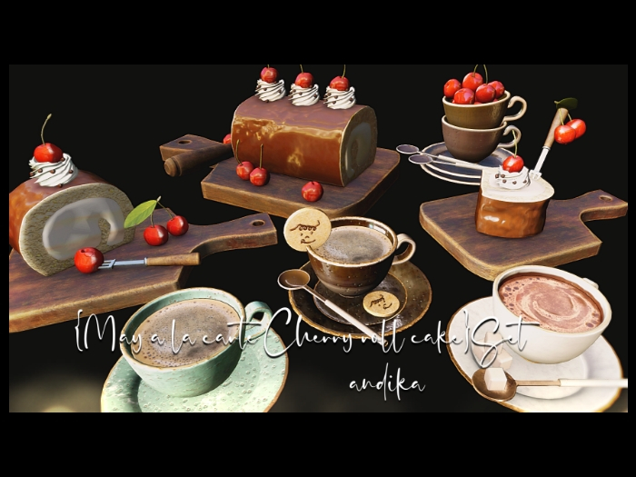 00wear/andika{May a la carte Cherry roll cake}Dispenser Set