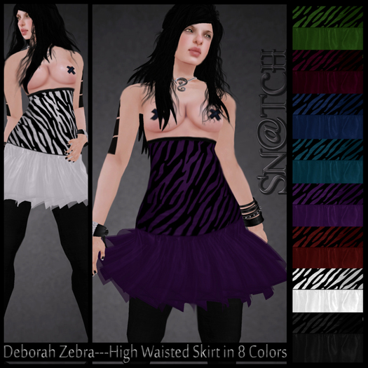 :::Sn@tch Deborah Zebra Skirts:::