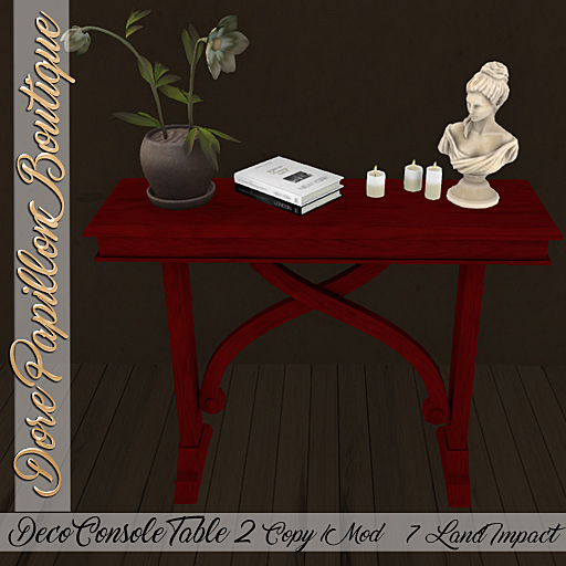 DPB Deco Console Table 2 - Female Bust (Red) 7LI