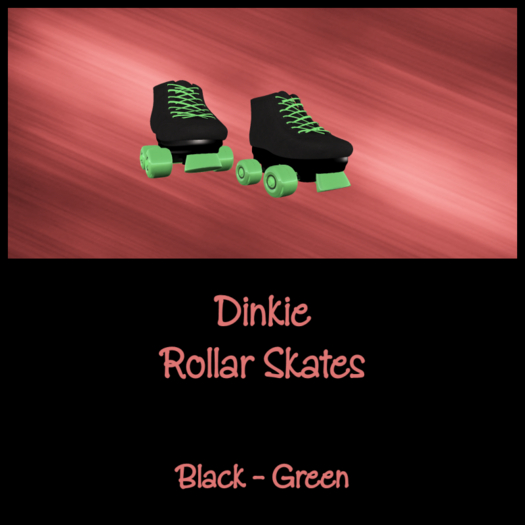 :E: Dinkie Rollar Skates - Black/Green
