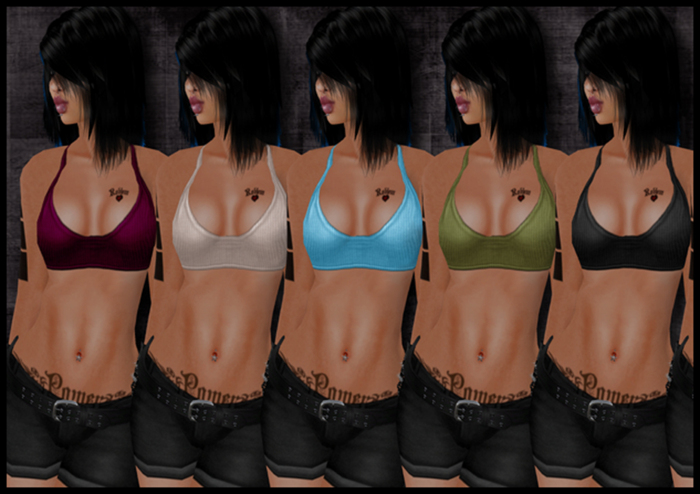 :::Sn@tch Ribbed Cropped Halters:::