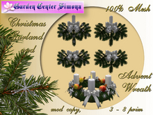 Advent Wreath&Garland-silver_ white