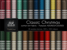 AD HOC - CLASSIC CHRISTMAS - Fatpack A05-B05-C05-D05 - Cotton Knit Fabric (solids & stripes)