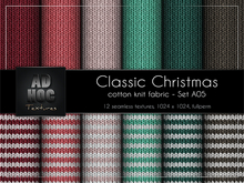 AD HOC - CLASSIC CHRISTMAS - Set A05 - Cotton Knit Fabric (solids & stripes)