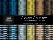 AD HOC - CLASSIC CHRISTMAS - Set B05 - Cotton Knit Fabric (solids & stripes)
