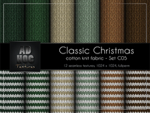 AD HOC - CLASSIC CHRISTMAS - Set C05 - Cotton Knit Fabric (solids & stripes)