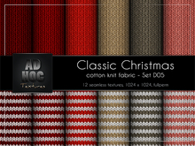 AD HOC - CLASSIC CHRISTMAS - Set D05 - Cotton Knit Fabric (solids & stripes)