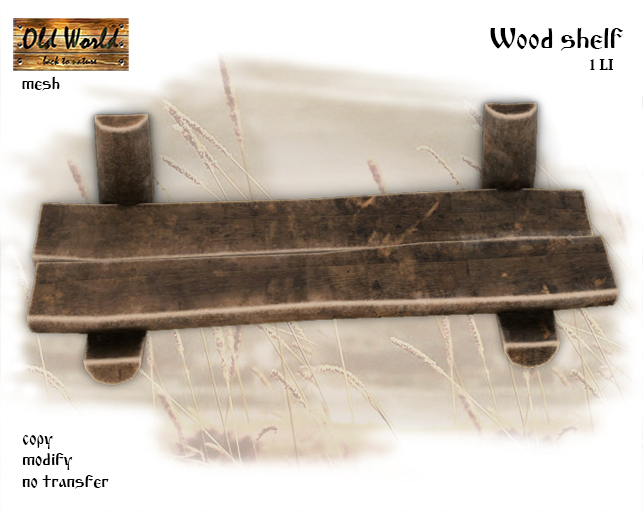Wood shelf v1 - Old World - Medieval / Rustic Furniture