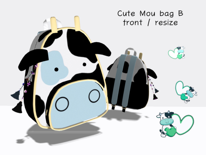 Cute Mou Bag blue / front / resize Box
