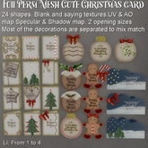 * Full Perm Mesh * Cute Christmas Cards *
