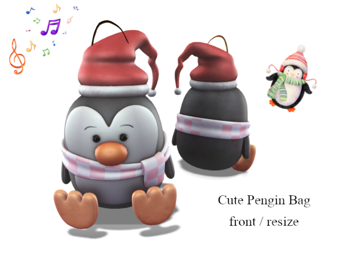 Cute Pengin Bag / front / resize Box